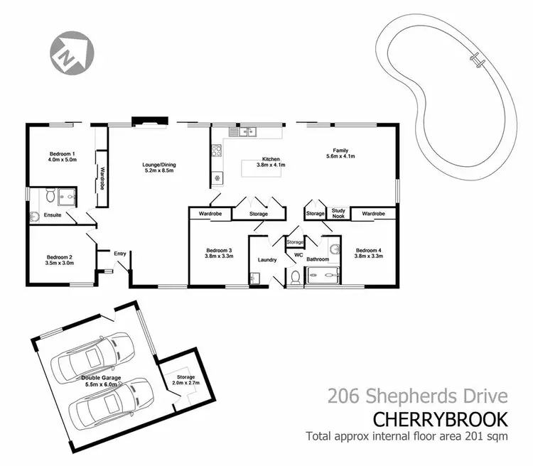 Floorplan of Homely house listing, 206 Shepherds Drive, Cherrybrook NSW 2126