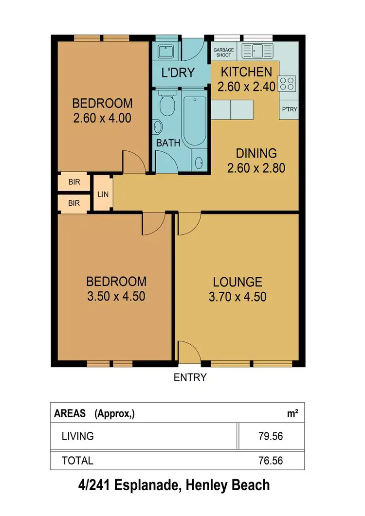 Floorplan of Homely unit listing, 4/241 Esplanade, Henley Beach SA 5022