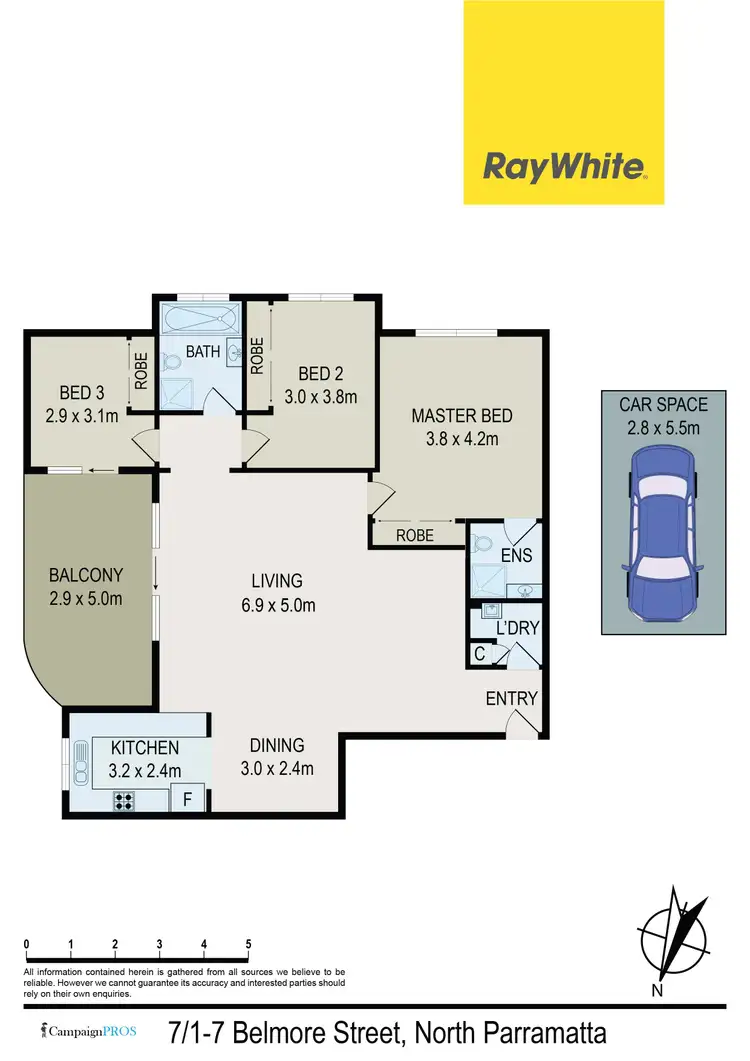 Floorplan of Homely unit listing, 7/1-7 Belmore Street, North Parramatta NSW 2151