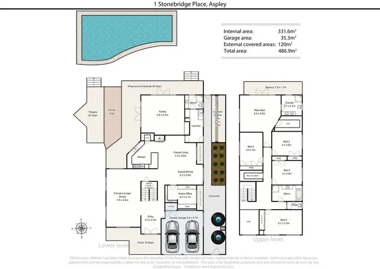 Floorplan of Homely house listing, 1 Stonebridge Place, Aspley QLD 4034