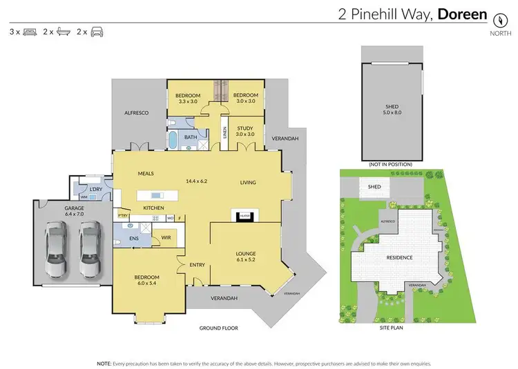 Floorplan of Homely house listing, 2 Pinehill Way, Doreen VIC 3754