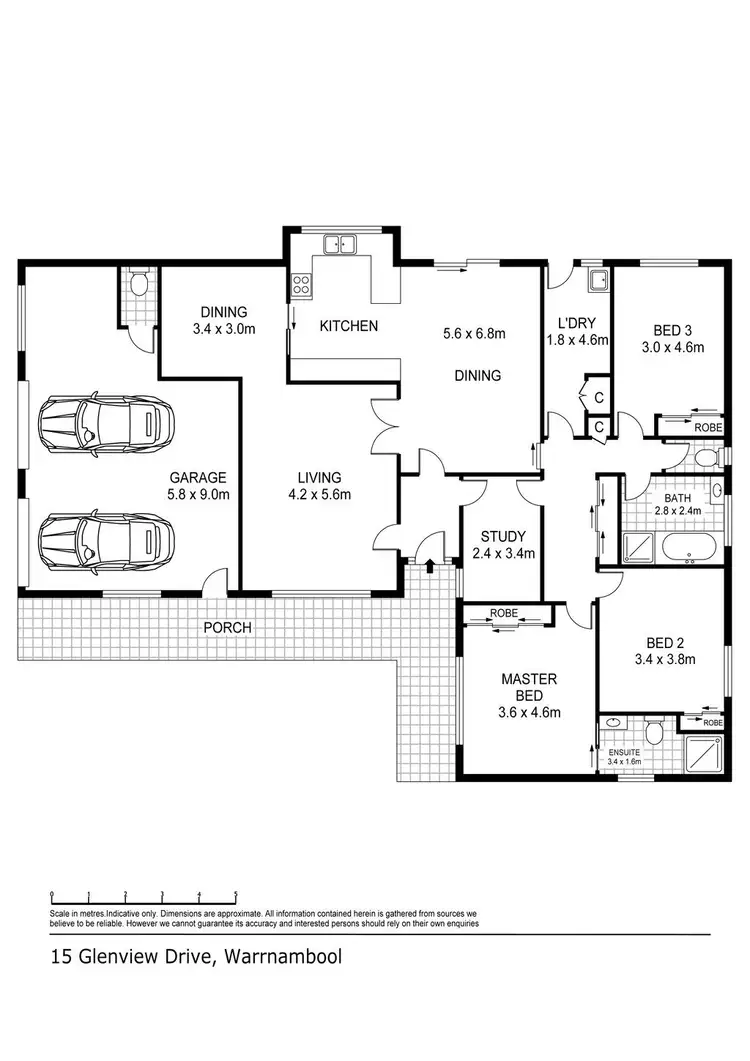 Floorplan of Homely house listing, 15 Glenview Drive, Warrnambool VIC 3280