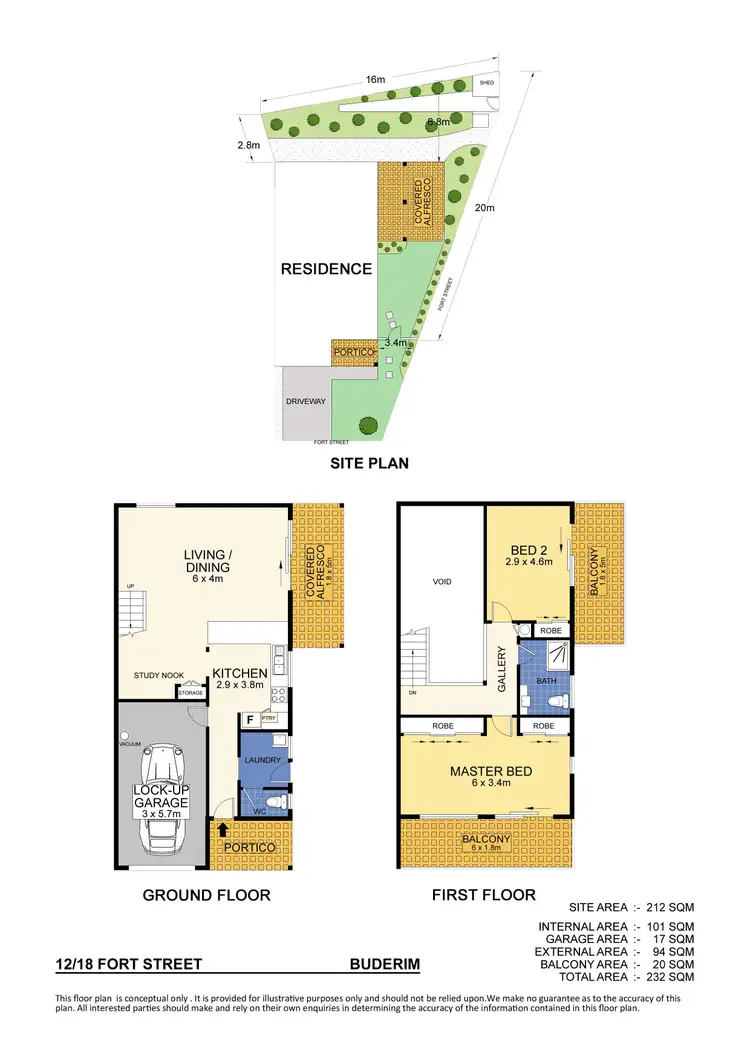 Floorplan of Homely unit listing, 12/18 Fort Street, Buderim QLD 4556