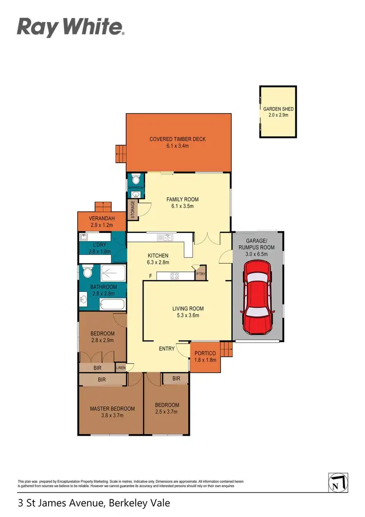 Floorplan of Homely house listing, 3 St James Avenue, Berkeley Vale NSW 2261