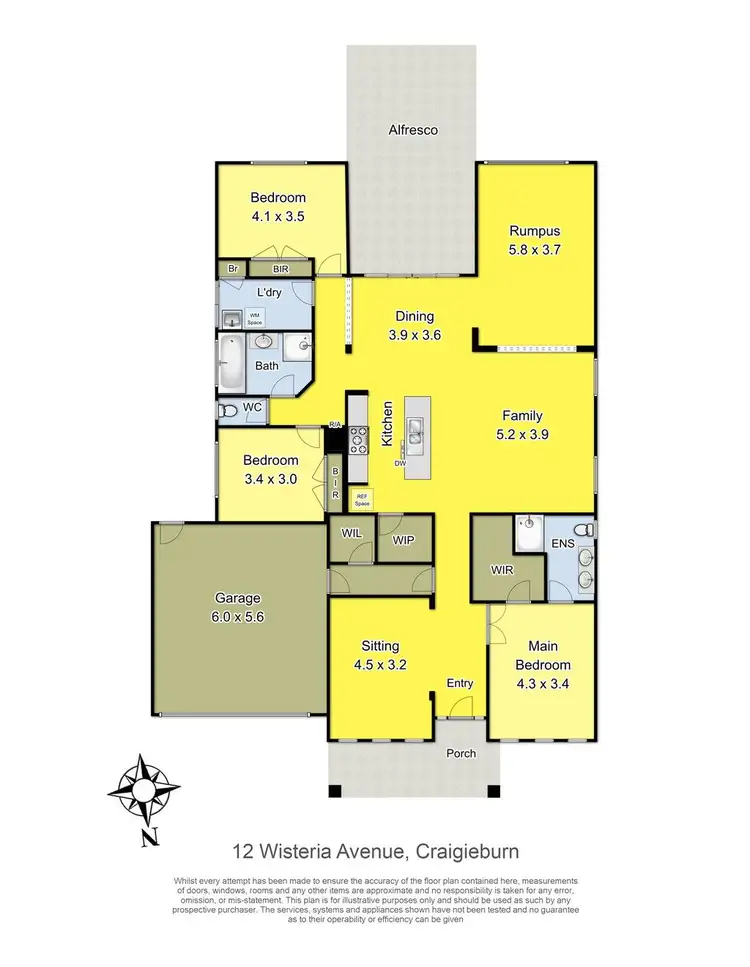 Floorplan of Homely house listing, 12 Wisteria Avenue, Craigieburn VIC 3064