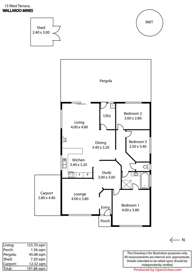 Floorplan of Homely house listing, 15 West Terrace, Kadina SA 5554