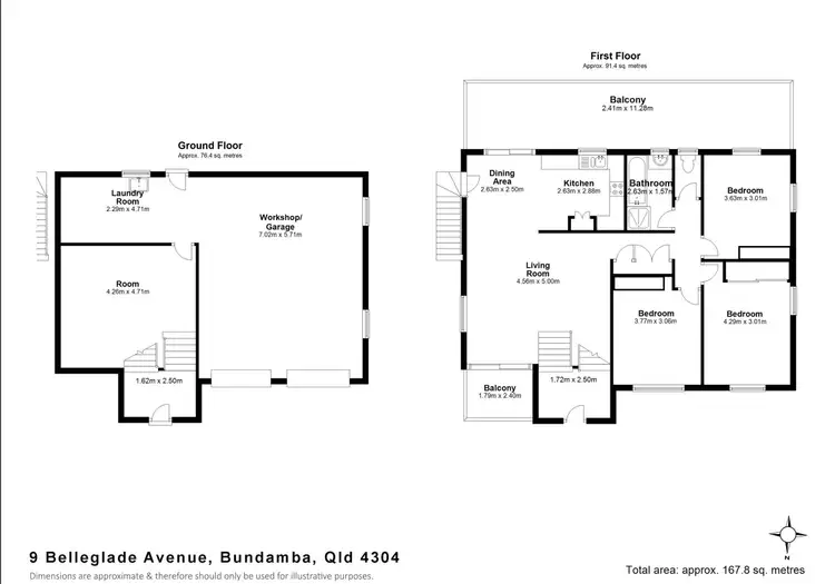 Floorplan of Homely house listing, 9 Belleglade Avenue, Bundamba QLD 4304