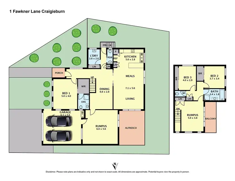 Floorplan of Homely house listing, 1 Fawkner Lane, Craigieburn VIC 3064