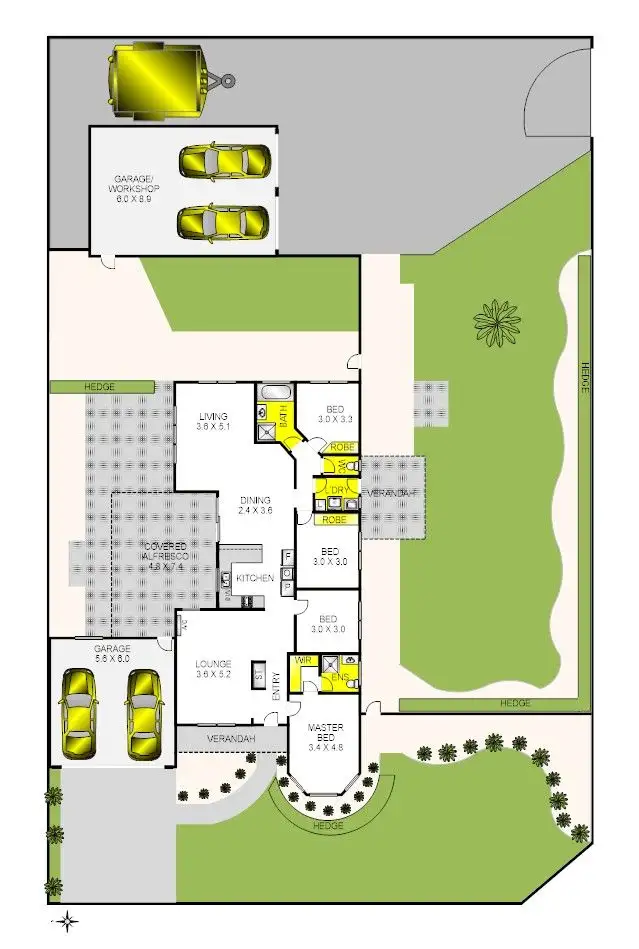 Floorplan of Homely house listing, 58 -62 Blackbird Circuit, Lara VIC 3212