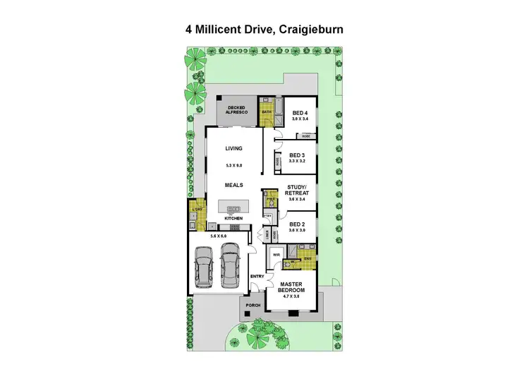 Floorplan of Homely house listing, 4 Millicent Drive, Craigieburn VIC 3064