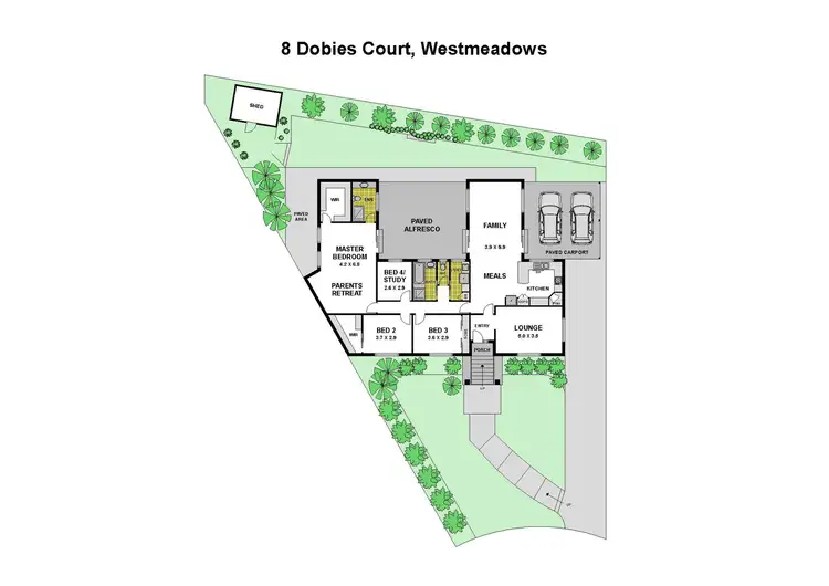 Floorplan of Homely house listing, 8 Dobies Court, Westmeadows VIC 3049
