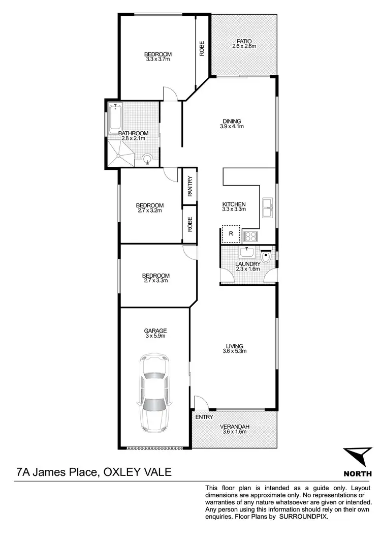 Floorplan of Homely house listing, 7A James Place, Tamworth NSW 2340