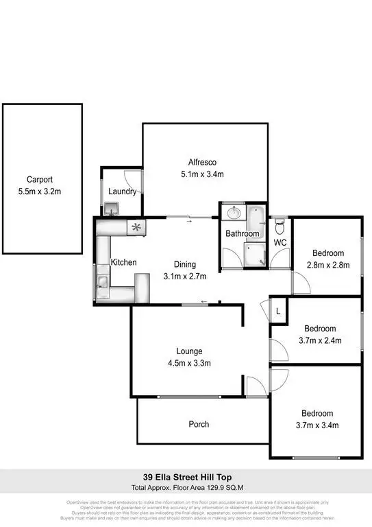 Floorplan of Homely house listing, 39 Ella Street, Hill Top NSW 2575