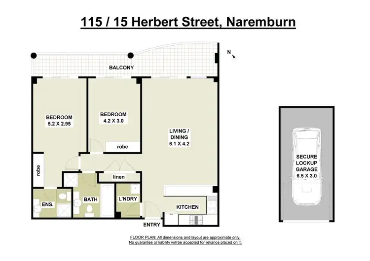 Floorplan of Homely apartment listing, 115/15 Herbert Street, Naremburn NSW 2065