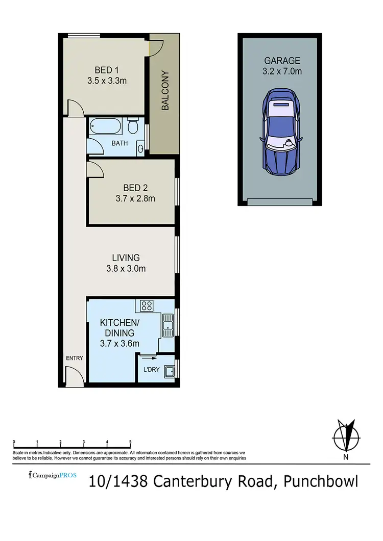 Floorplan of Homely unit listing, 10/1438 Canterbury Road, Punchbowl NSW 2196