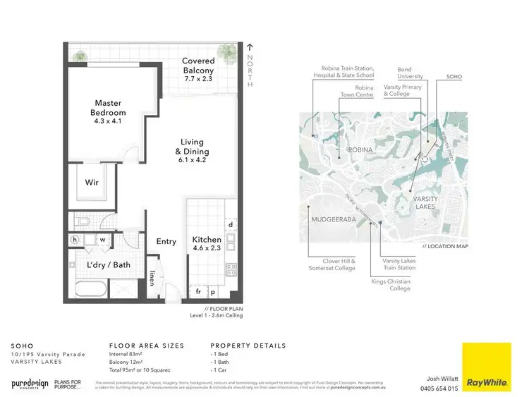 Floorplan of Homely unit listing, 10/195 Varsity Parade, Varsity Lakes QLD 4227