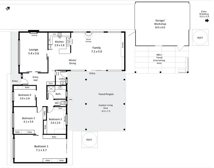 Floorplan of Homely house listing, 72 Twentieth Street, Renmark SA 5341