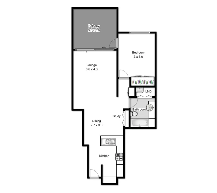 Floorplan of Homely apartment listing, 315/51 Hope Street, Spring Hill QLD 4000