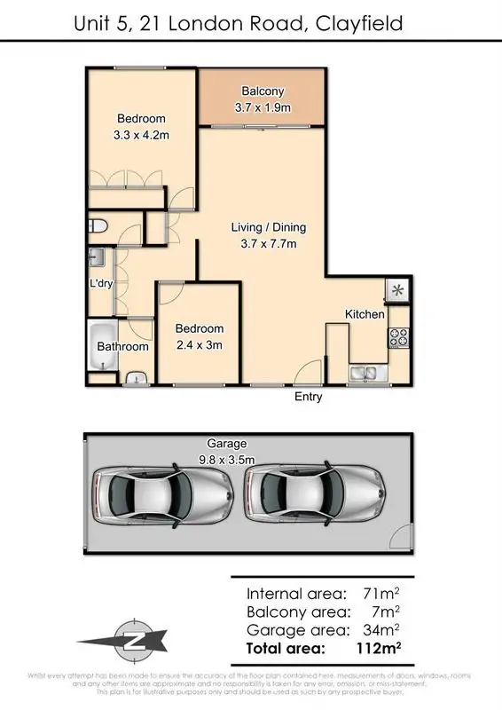Floorplan of Homely unit listing, 5/21 London Road, Clayfield QLD 4011