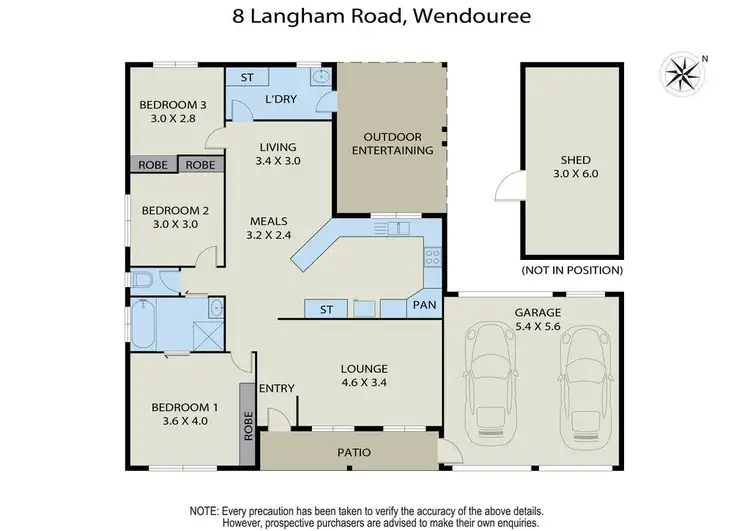 Floorplan of Homely house listing, 8 Langham Road, Wendouree VIC 3355