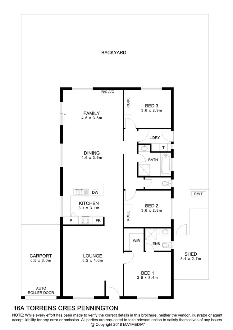 Floorplan of Homely house listing, 16a Torrens Crescent, Pennington SA 5013