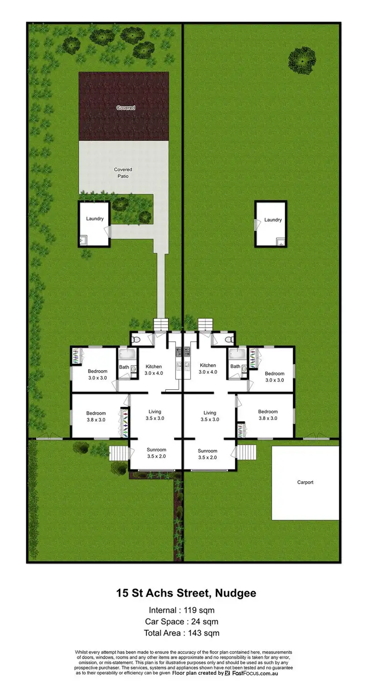 Floorplan of Homely house listing, 15 & 17 Saint Achs Street, Nudgee QLD 4014