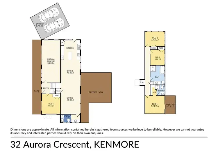 Floorplan of Homely house listing, 32 Aurora Crescent, Kenmore QLD 4069