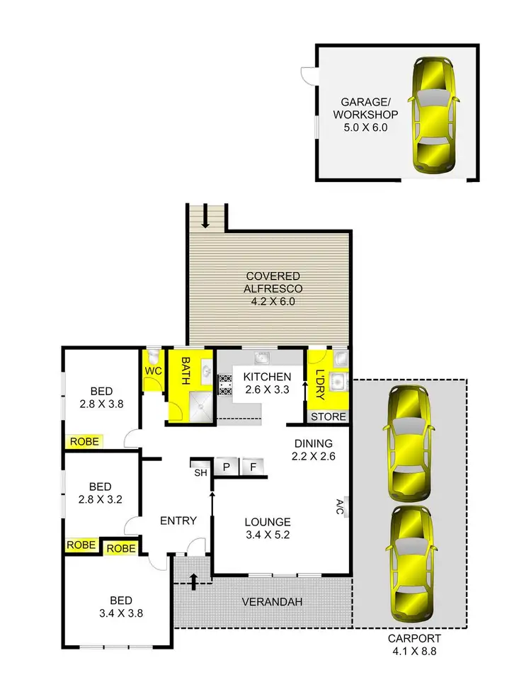Floorplan of Homely house listing, 14 Boolarong Drive, Belmont VIC 3216