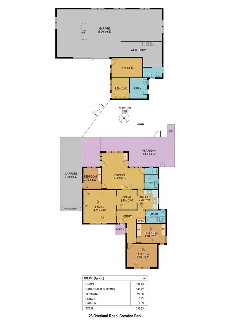 Floorplan of Homely house listing, 23 Overland Road, Croydon Park SA 5008