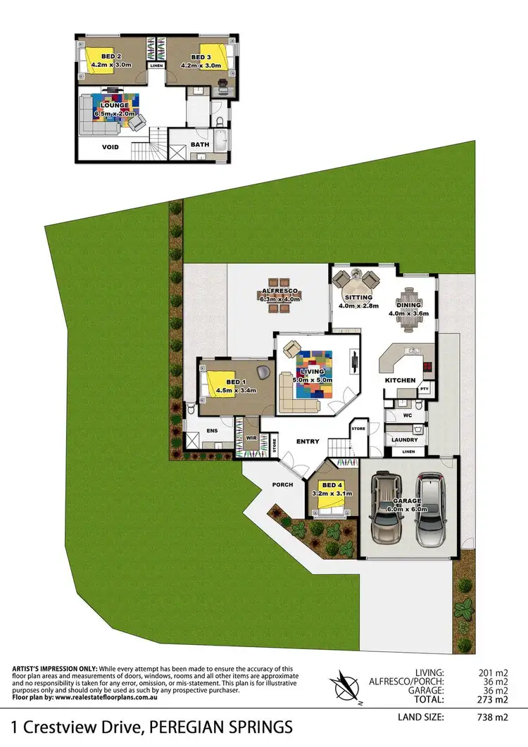 Floorplan of Homely house listing, 1 Crestview Drive, Peregian Springs QLD 4573