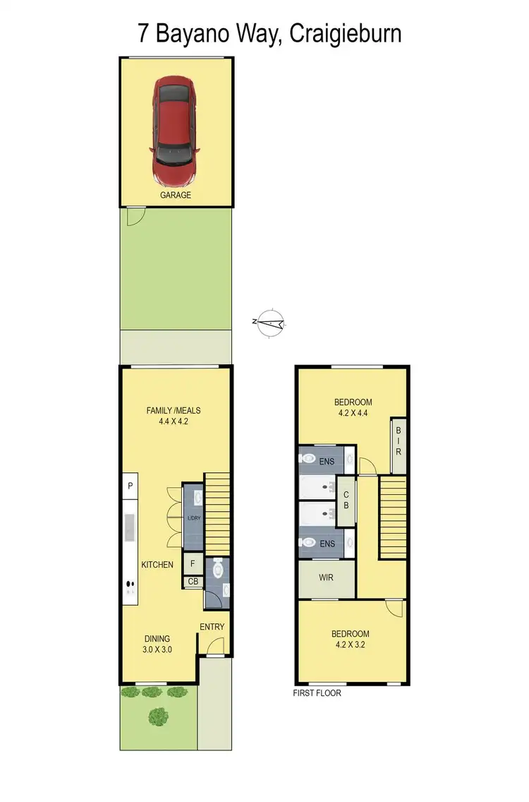 Floorplan of Homely townhouse listing, 7 Bayano Way, Craigieburn VIC 3064