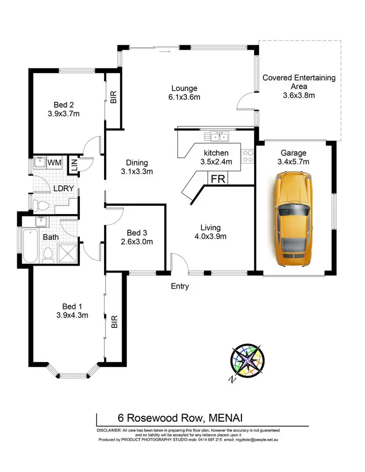Floorplan of Homely house listing, 6 Rosewood Row, Menai NSW 2234