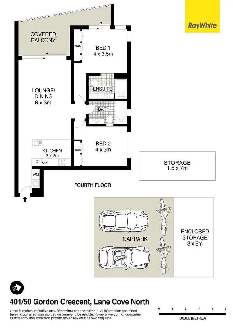 Floorplan of Homely unit listing, 401/50 Gordon Crescent, Lane Cove NSW 2066