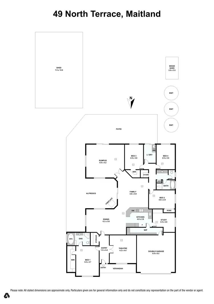 Floorplan of Homely house listing, 49 North Terrace, Maitland SA 5573