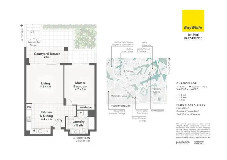 Floorplan of Homely unit listing, 115/1-7 Moores Crescent, Varsity Lakes QLD 4227