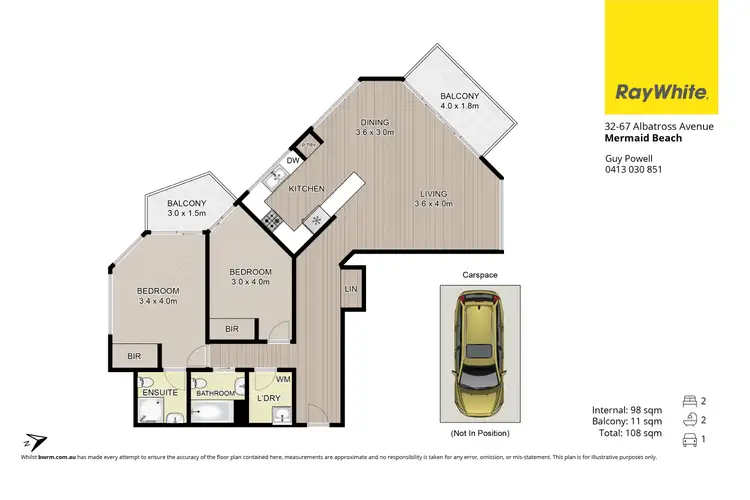 Floorplan of Homely apartment listing, 32/67-71 Albatross Avenue, Mermaid Beach QLD 4218