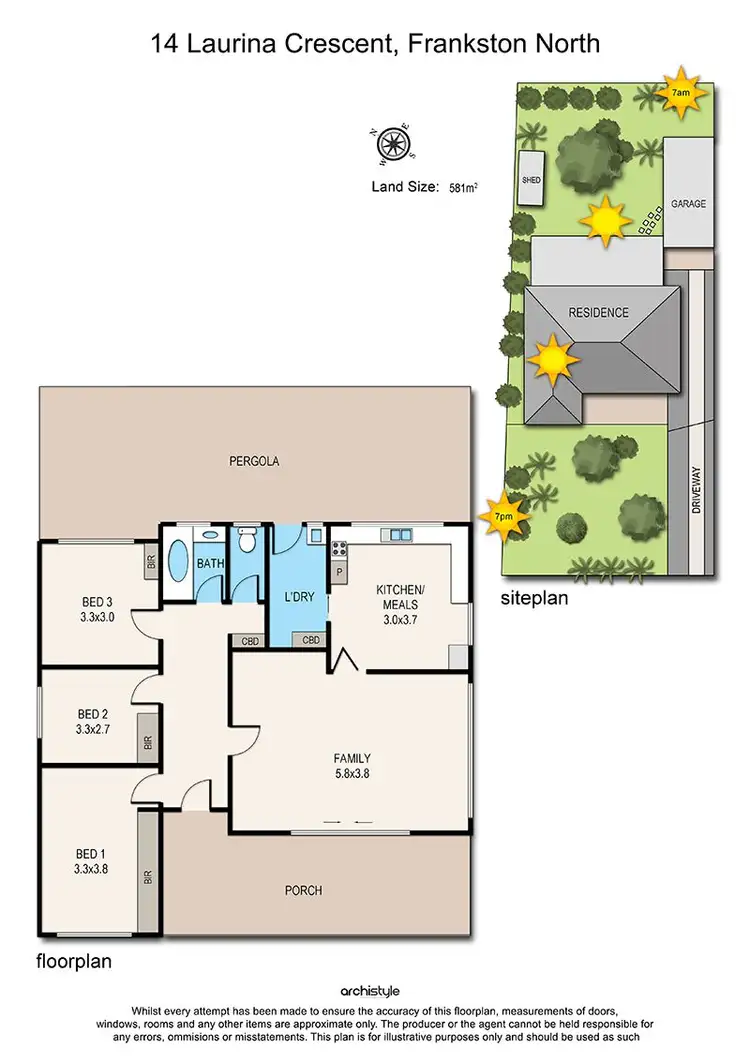 Floorplan of Homely house listing, 14 Laurina Crescent, Frankston North VIC 3200