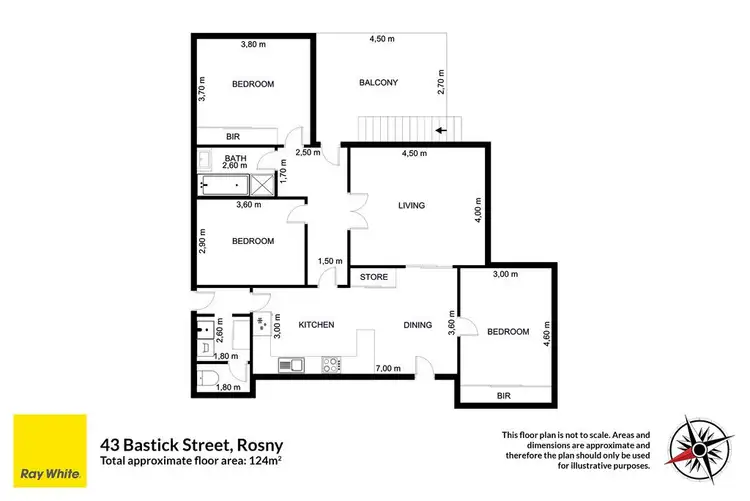Floorplan of Homely house listing, 43 Bastick Street, Rosny TAS 7018