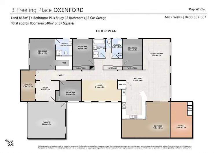 Floorplan of Homely house listing, 3 Freeling Place, Oxenford QLD 4210