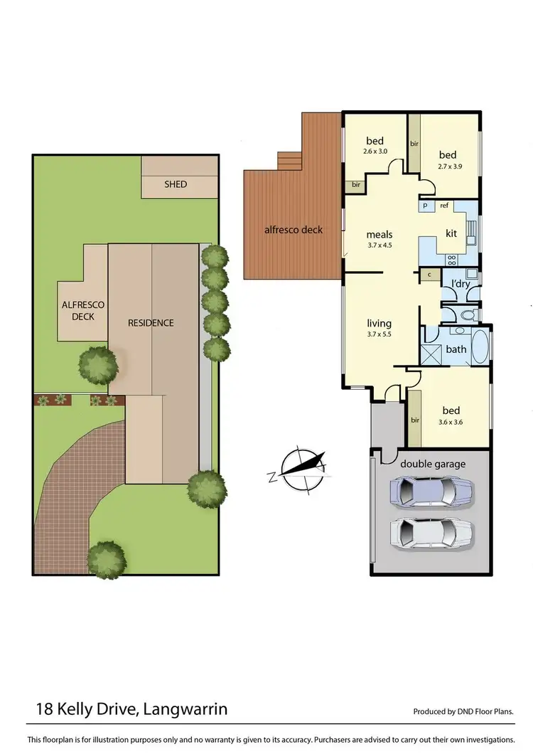 Floorplan of Homely house listing, 18 Kelly Drive, Langwarrin VIC 3910