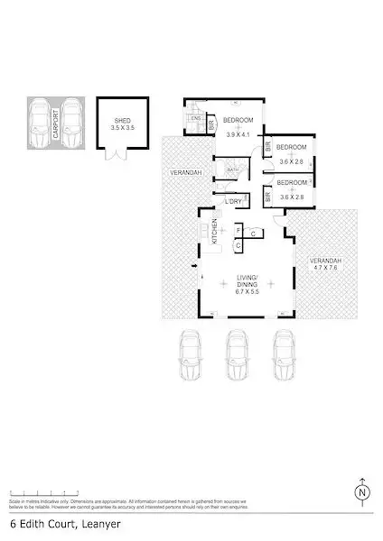 Floorplan of Homely house listing, 6 Edith Court, Leanyer NT 812