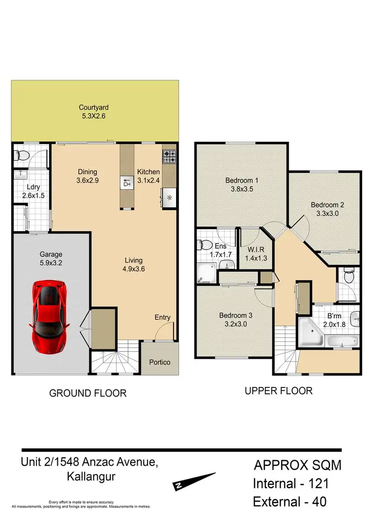 Floorplan of Homely townhouse listing, 2/1548 Anzac Avenue, Kallangur QLD 4503