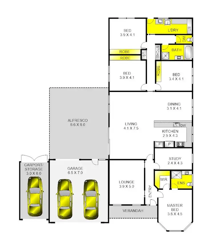 Floorplan of Homely house listing, 11 Evergreen Court, Lara VIC 3212