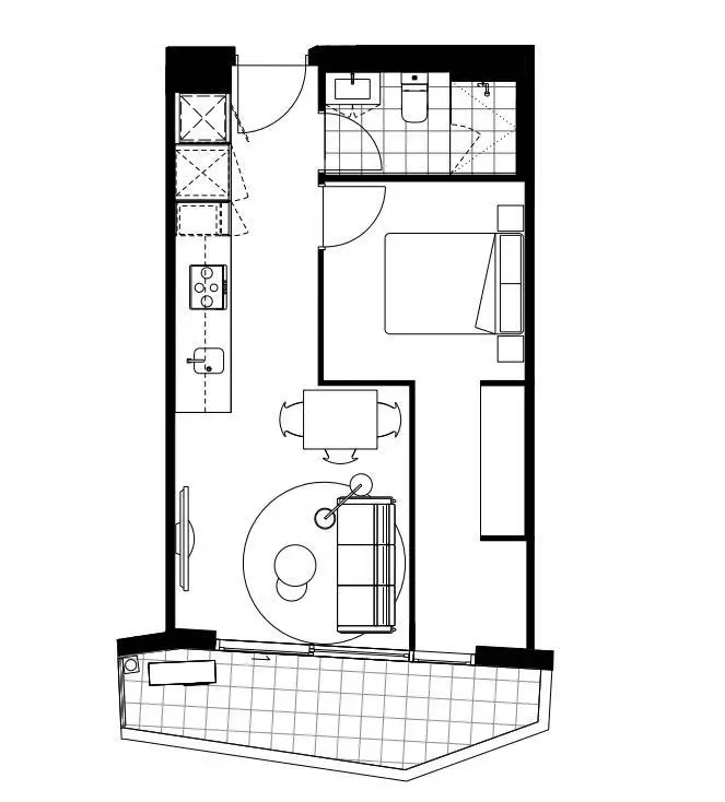 Floorplan of Homely apartment listing, 1005W/42-48 Balston Street, Southbank VIC 3006