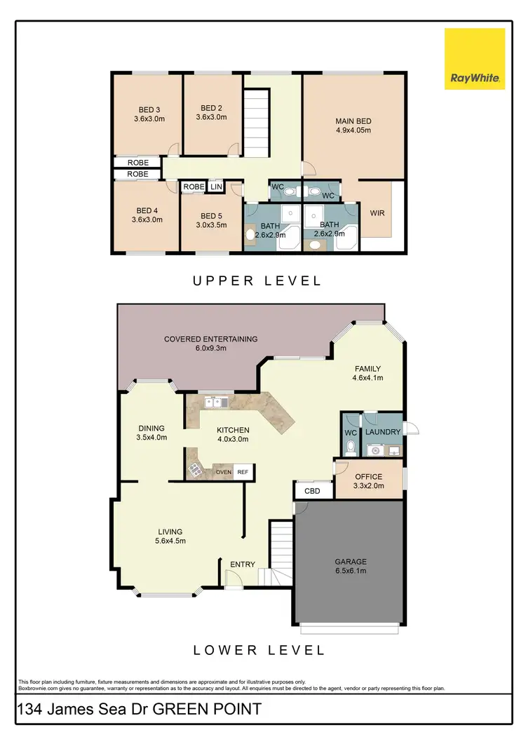 Floorplan of Homely house listing, 134 James Sea Drive, Green Point NSW 2251