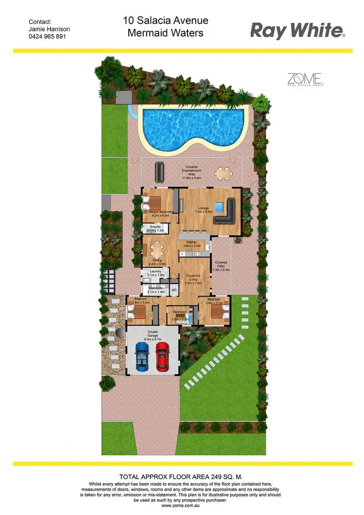 Floorplan of Homely house listing, 10 Salacia Avenue, Mermaid Waters QLD 4218