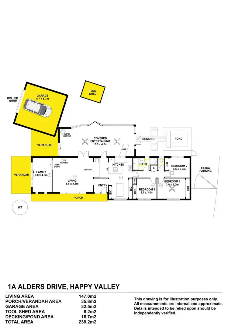 Floorplan of Homely house listing, 1A Alders Drive, Happy Valley SA 5159