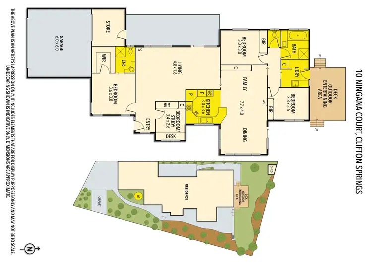 Floorplan of Homely house listing, 10 Ningana Court, Clifton Springs VIC 3222