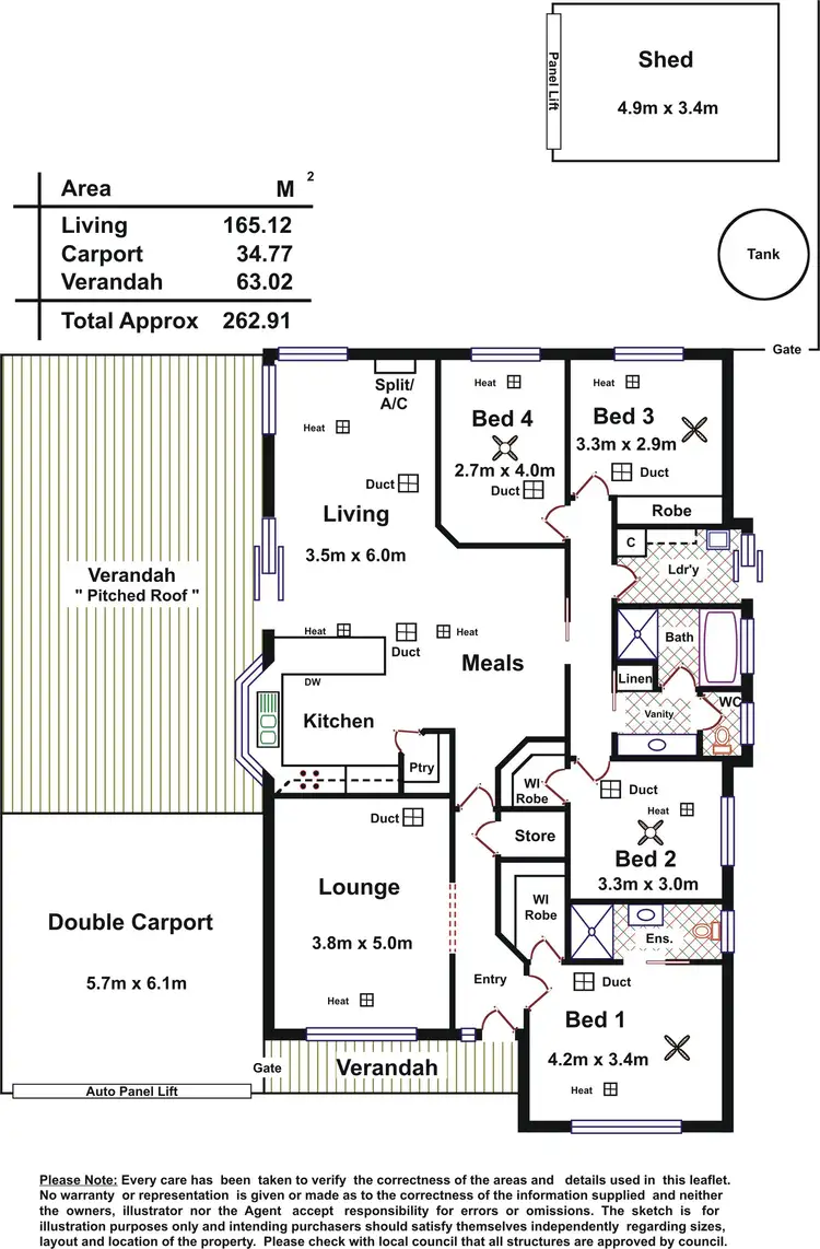 Floorplan of Homely house listing, 27 Davalan Drive, Munno Para West SA 5115