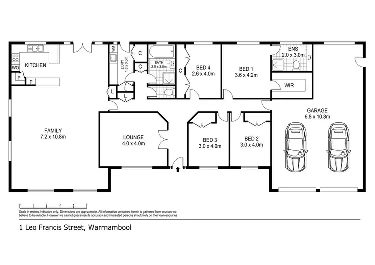 Floorplan of Homely house listing, 1 Leo Francis Drive, Warrnambool VIC 3280